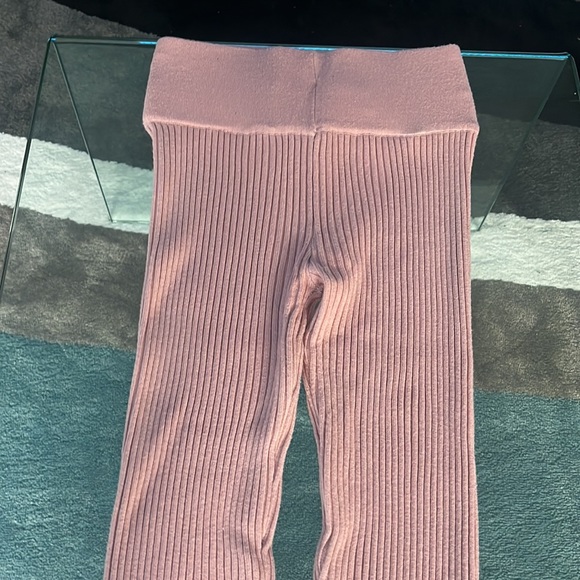 Thick pink rubbed sweater tights leggings worn one for picture 💕make offers - Picture 2 of 3